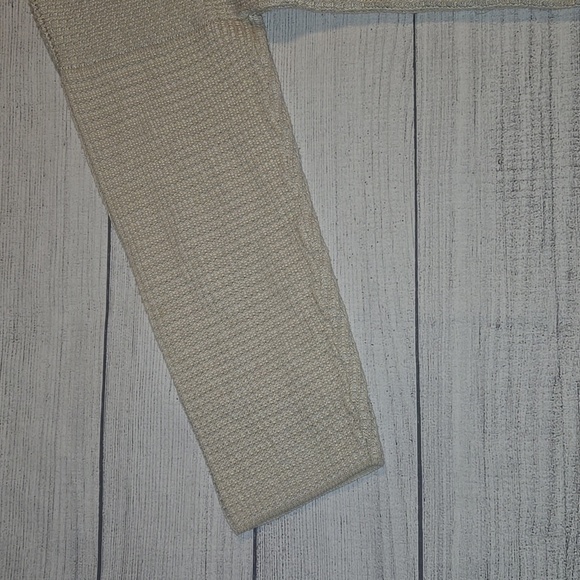 Eileen Fisher Organic Cotton Blend Funnel Neck 3/4 Sleeves Knit Top Cream Size L - Picture 4 of 7